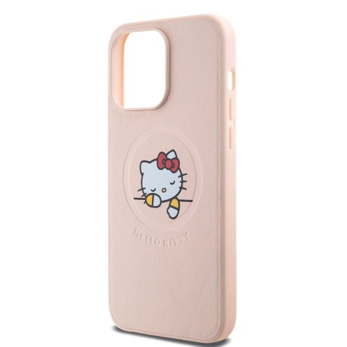 Hello Kitty PU Kitty Asleep Logo MagSafe Case for iPhone 15 Pro Max Pink image 4
