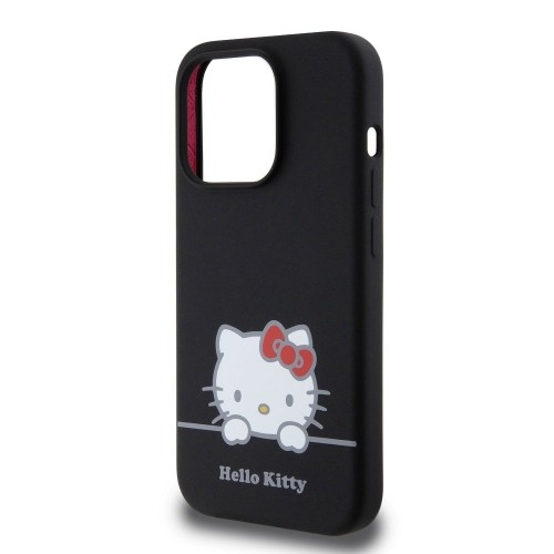 Hello Kitty Liquid Silicone Daydreaming Logo Case for iPhone 15 Pro Black image 4