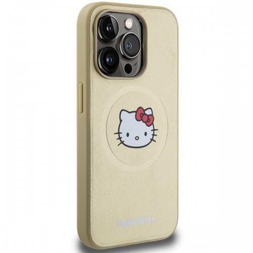 Hello Kitty HKHMP13XPGHCKD iPhone 13 Pro Max 6.7" złoty|gold hardcase Leather Kitty Head MagSafe image 4