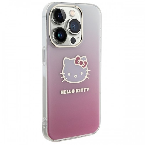 Hello Kitty HKHCP14LHDGKEP iPhone 14 Pro 6.1" różowy|pink hardcase IML Gradient Electrop Kitty Head image 4