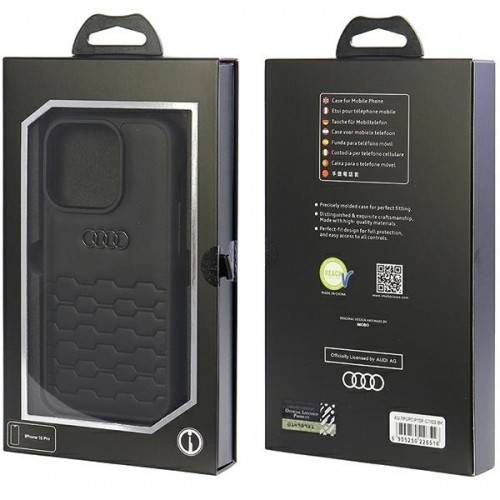 Audi GT Synthetic Leather iPhone 15 Pro 6.1"czarny|black hardcase AU-TPUPCIP15P-GT|D2-BK image 4