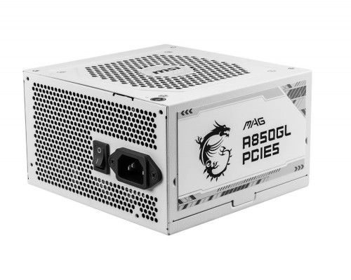 Power Supply|MSI|850 Watts|Efficiency 80 PLUS GOLD|PFC Active|MAGA850GLPCIE5WHITE image 4