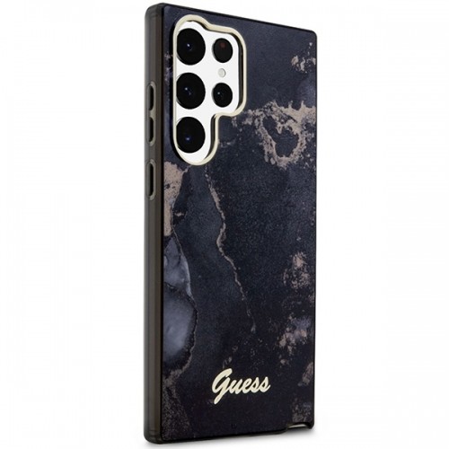 Guess GUHCS23LHTMRSK S23 Ultra S918 czarny|black hardcase Golden Marble Collection image 4