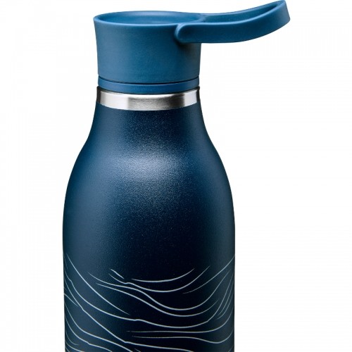 Aladdin Термо бутылка CityLoop Thermavac eCycle Water Bottle 0.6Л, переработанная из нержавеющей стали / темно-синяя Wave image 4
