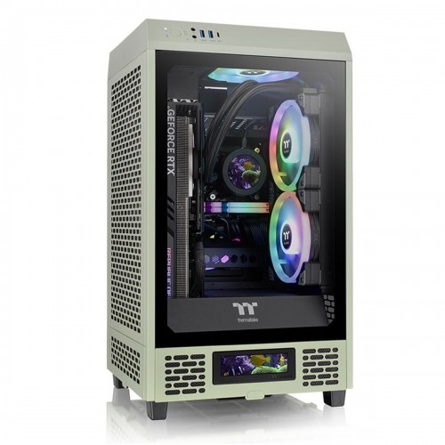 Блок полубашня ATX Galileo THERMALTAKE Tower 200 Чёрный Зеленый image 4