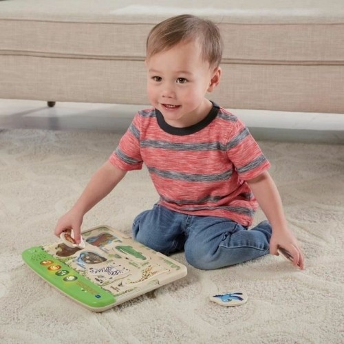 Interaktīva Rotaļlieta Vtech Baby Puzle un domino komplekts Koks dzīvnieki image 4