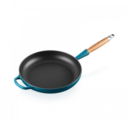 Le Creuset Čuguna panna ar koka rokturi Ø28cm zila image 4