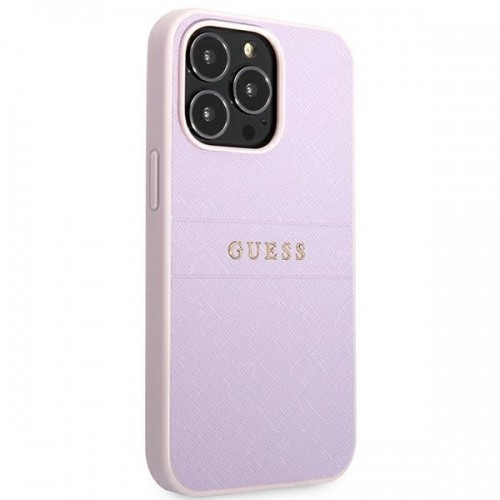 Guess PU Leather Saffiano Case for iPhone 13 Pro Purple image 4