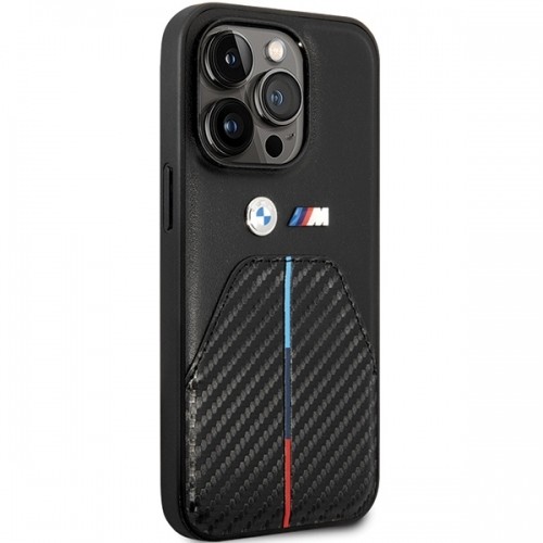 BMW BMHCP14L22NSTB iPhone 14 Pro 6.1" czarny|black Stamped Tricolor Stripe image 4