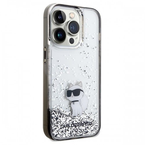 Karl Lagerfeld KLHCP14XLKCNSK iPhone 14 Pro Max 6.7" transparent hardcase Liquid Glitter Choupette image 4