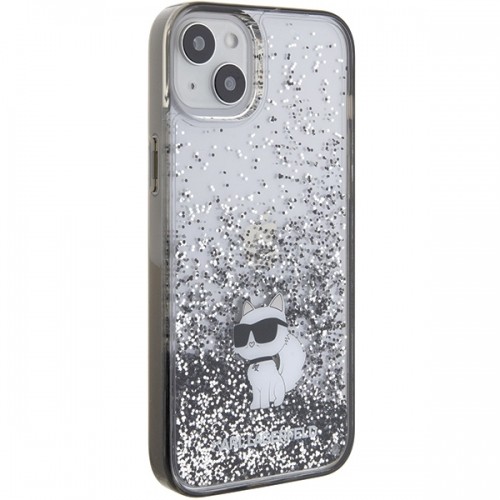 Karl Lagerfeld KLHCP15MLKCNSK iPhone 15 Plus 6.7" transparent hardcase Liquid Glitter Choupette image 4