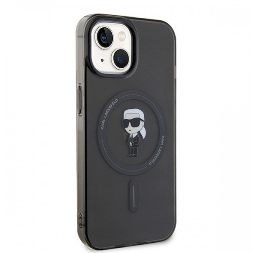 Karl Lagerfeld KLHMP15SHFCKNOK iPhone 15 6.1" czarny|black hardcase IML Ikonik MagSafe image 4