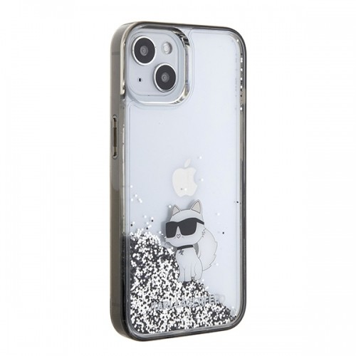 Karl Lagerfeld KLHCP15SLKCNSK iPhone 15 6.1" transparent hardcase Liquid Glitter Choupette image 4