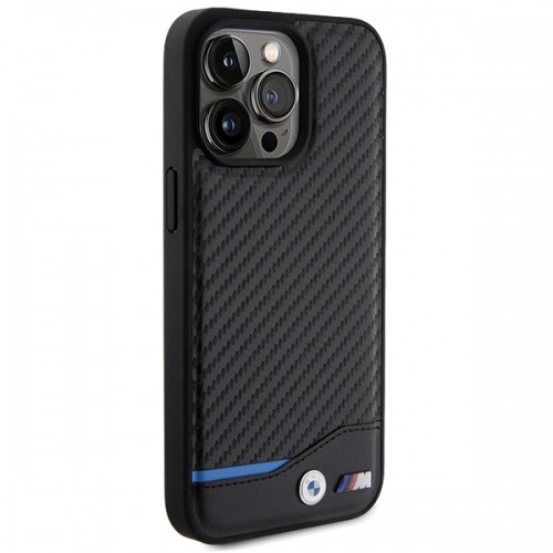 BMW BMHCP15X22NBCK iPhone 15 Pro Max 6.7" czarny|black Leather Carbon image 4