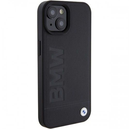 BMW BMHCP15SSLLBK iPhone 15 6.1" czarny|black Leather Hot Stamp image 4