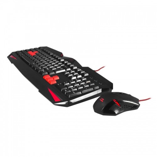 Клавиатура и мышь Tacens MCP1 Чёрный Красный Монохромный Черный/Красный Испанская Qwerty image 4