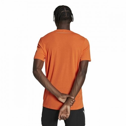 Vīriešu Krekls ar Īsām Piedurknēm Adidas X-City Oranžs image 4