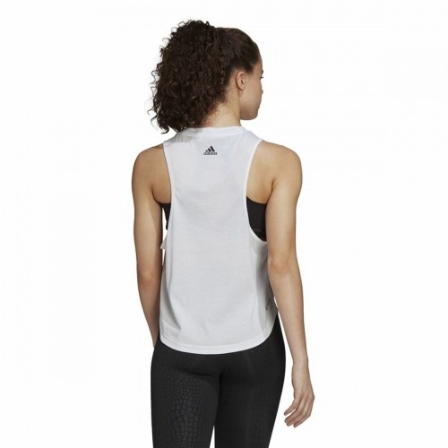 Women's Sleeveless T-shirt Adidas AEROREADY Racerback  White image 4