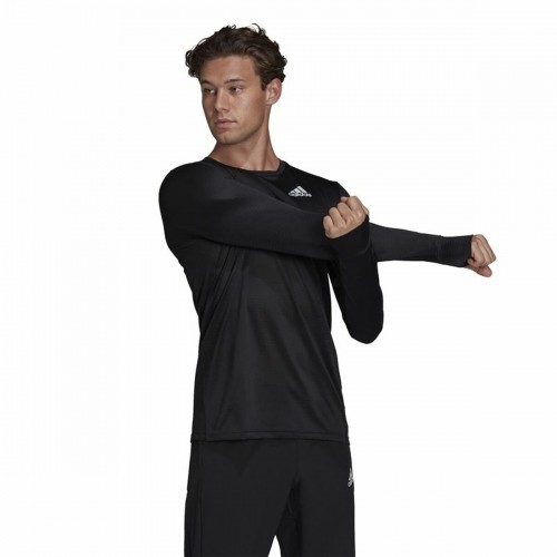 Men’s Long Sleeve T-Shirt Adidas Own The Run Black image 4