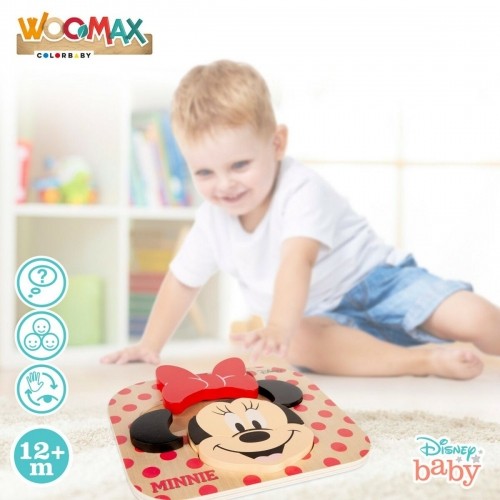 Child's Wooden Puzzle Disney Minnie Mouse + 12 Months 6 Pieces (12 Units) image 4