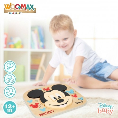 Детский деревянный паззл Disney Mickey Mouse + 12 Months 6 Предметы (12 штук) image 4