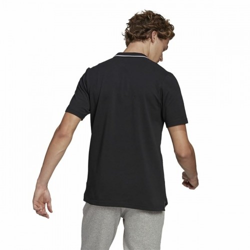 Men’s Short Sleeve Polo Shirt Adidas Aeroready essentials Black image 4