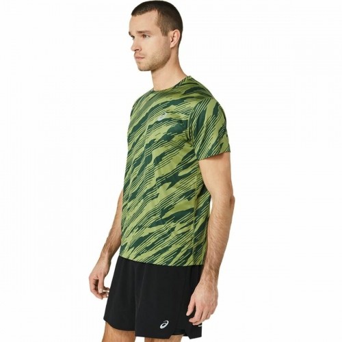 Футболка с коротким рукавом мужская Asics Core All Over Print Ss  Зеленый image 4