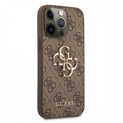 Guess GUHCP13L4GGMBR iPhone 13 Pro | 13 6.1&quot; brown|brown hardcase 4G Big Metal Logo image 4