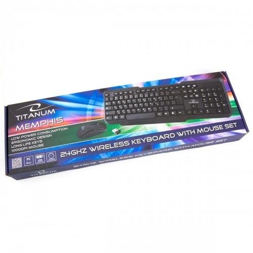 Keyboard and Mouse Titanum TK108 Black Qwerty US image 4