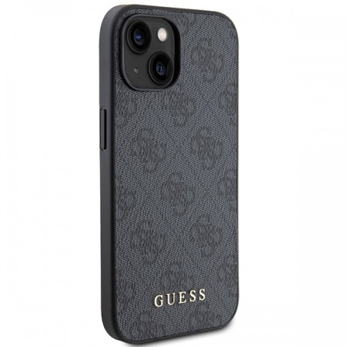 Guess GUHCP15MG4GFGR iPhone 15 Plus 6.7" szary|grey hard case 4G Metal Gold Logo image 4