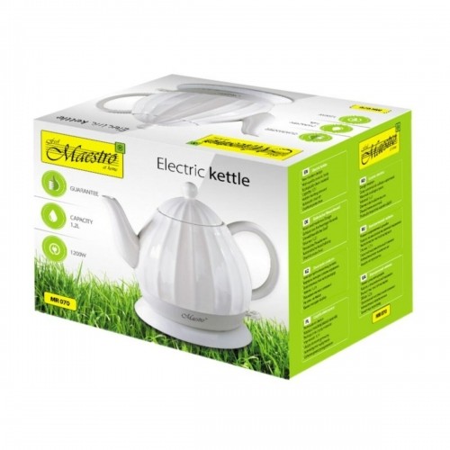 Water Kettle and Electric Teakettle Feel Maestro MR-070 White Ceramic 1200 W 1,2 L image 4
