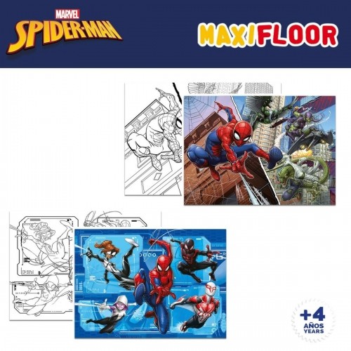 Child's Puzzle Spider-Man Double-sided 4-in-1 48 Pieces 35 x 1,5 x 25 cm (6 Units) image 4