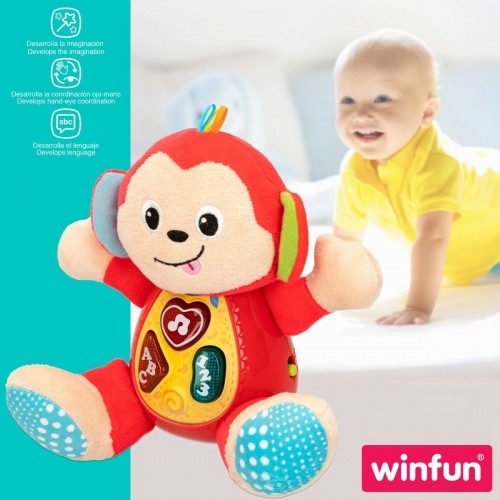 Плюшевая игрушка, издающая звуки Winfun Обезьяна 18 x 20,5 x 12,5 cm (6 штук) image 4