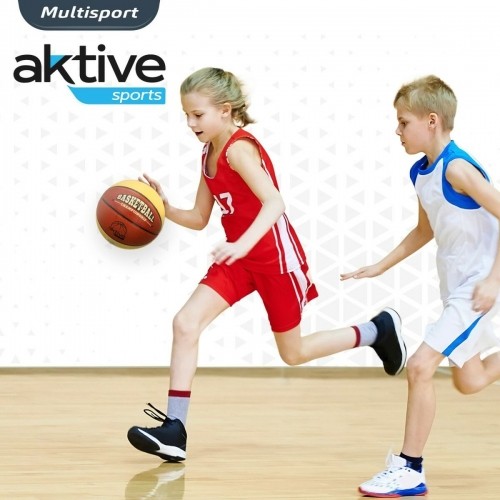Basketball Ball Aktive 5 Beige Orange PVC 6 Units image 4
