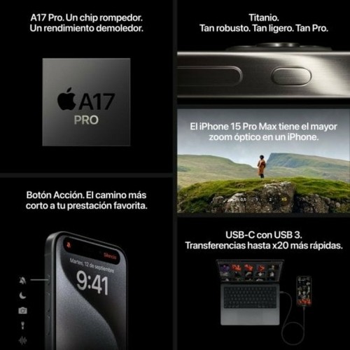 Viedtālruņi Apple iPhone 15 Pro 6,1" 128 GB Melns image 4