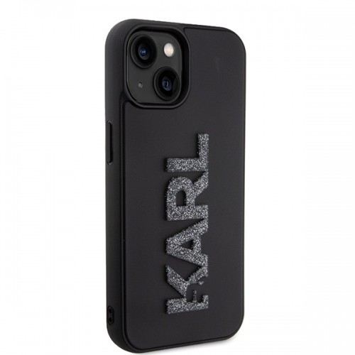 Karl Lagerfeld KLHCP15M3DMBKCK iPhone 15 Plus | 14 Plus 6.7" czarny|black hardcase 3D Rubber Glitter Logo image 4