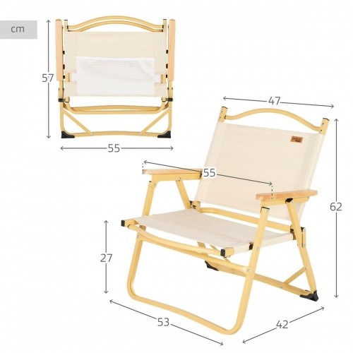 Foldable Camping Chair Aktive Sabana 47 x 62 x 42 cm (2 Units) image 4