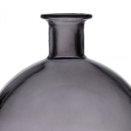 Vase Grey recycled glass 20 x 20 x 25 cm image 4