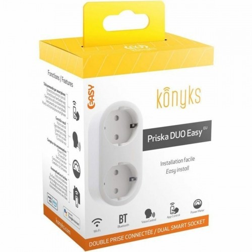 Блок электрических розеток, 2 позиции, без выключателя Konyks Priska Duo Easy Wi-Fi 16 A image 4