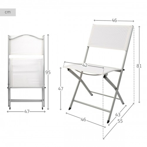 Saliekamais Krēsls Aktive Balts 46 x 81 x 55 cm (4 gb.) image 4