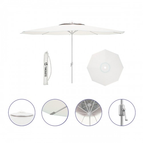 Sunshade Marbueno White Polyester Steel Ø 270 cm image 4