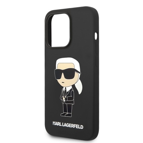 Karl Lagerfeld Liquid Silicone Ikonik NFT Case for iPhone 15 Pro Max Black image 4
