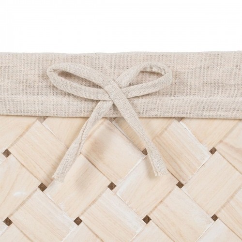 Basket set White Wood Fabric 39,5 x 30 x 24 cm (3 Units) image 4