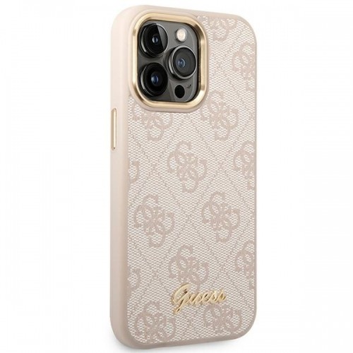 Guess PC|TPU 4G Metal Camera Outline Case for iPhone 14 Pro Pink image 4