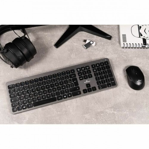 Клавиатура и беспроводная мышь Bluestork Easy Slim Серый image 4
