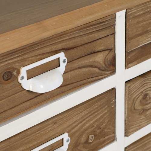 Chest of drawers White Beige Iron Fir wood 94 x 35 x 108 cm image 4