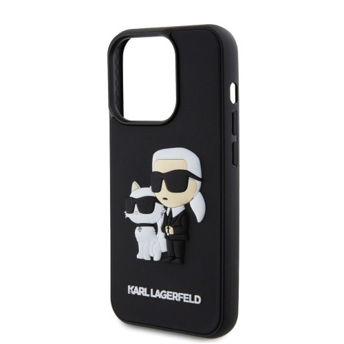 Karl Lagerfeld 3D Rubber Karl and Choupette Case for iPhone 14 Pro Black image 4