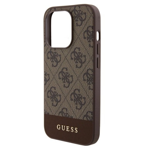 Guess PU 4G Stripe MagSafe Case for iPhone 15 Pro Max Brown image 4