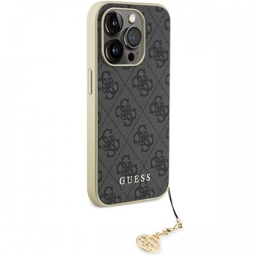 Guess GUHCP15LGF4GGR iPhone 15 Pro 6.1" szary|grey hardcase 4G Charms Collection image 4