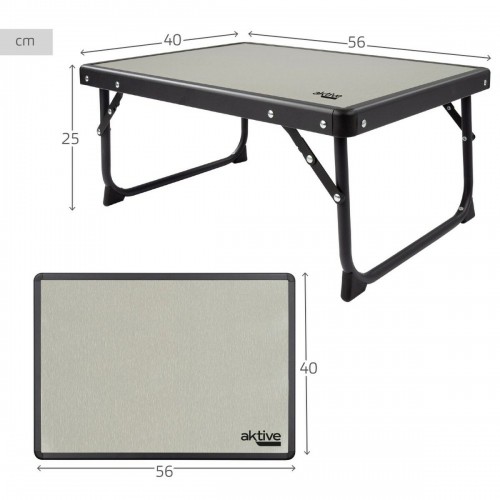 Folding Table Aktive Camping Grey 56 x 25 x 40 cm (2 Units) image 4